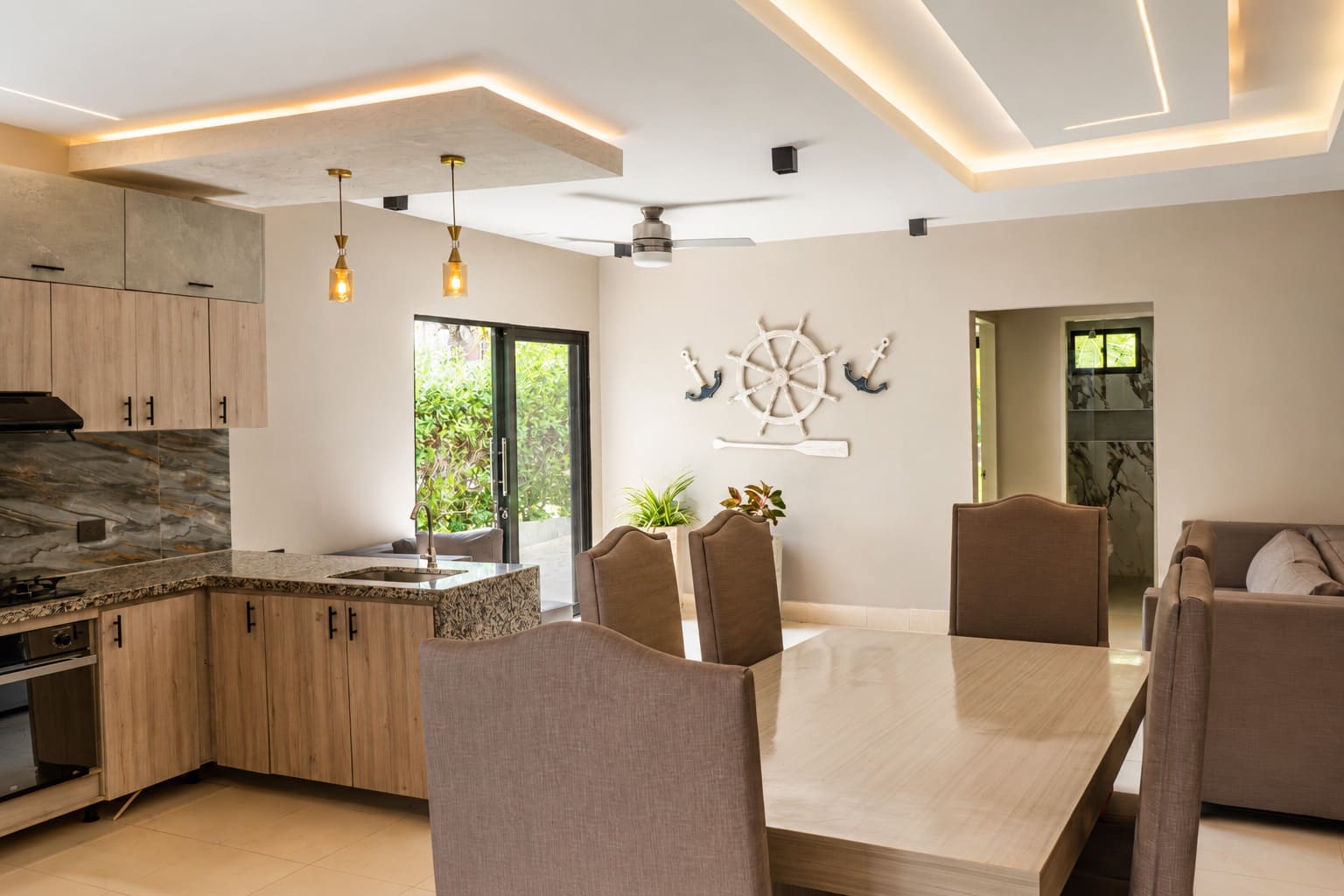 Cocina y comedor integrados